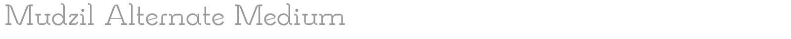 Mudzil font preview